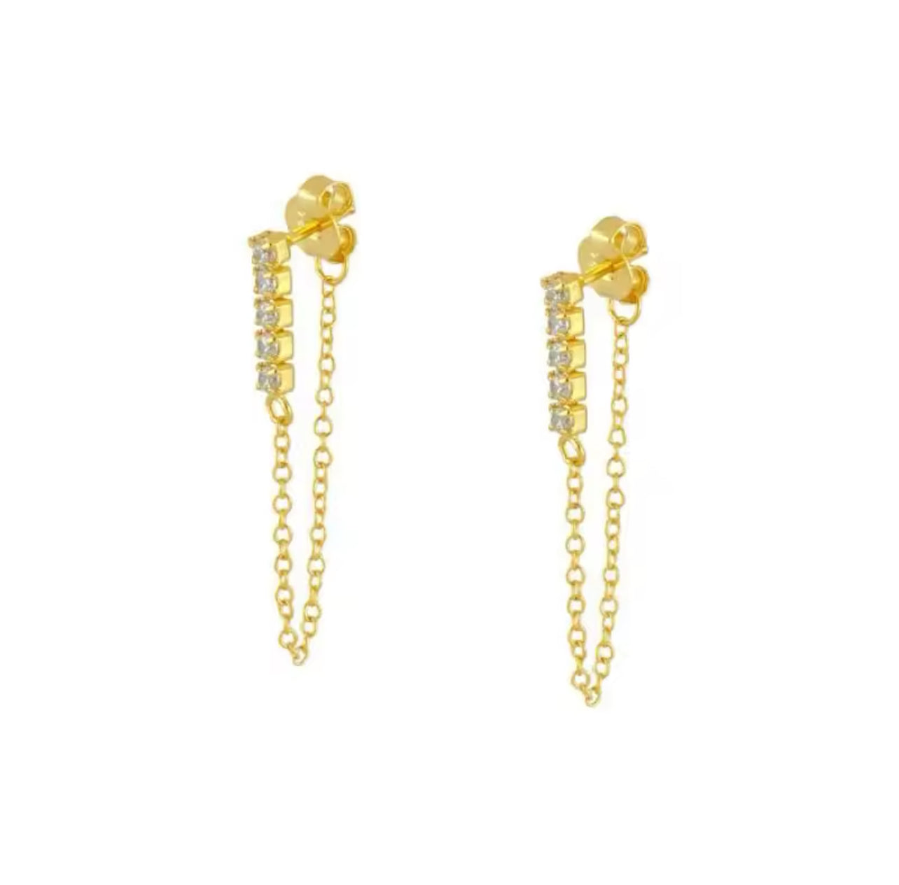 Diamond Chain Earrings