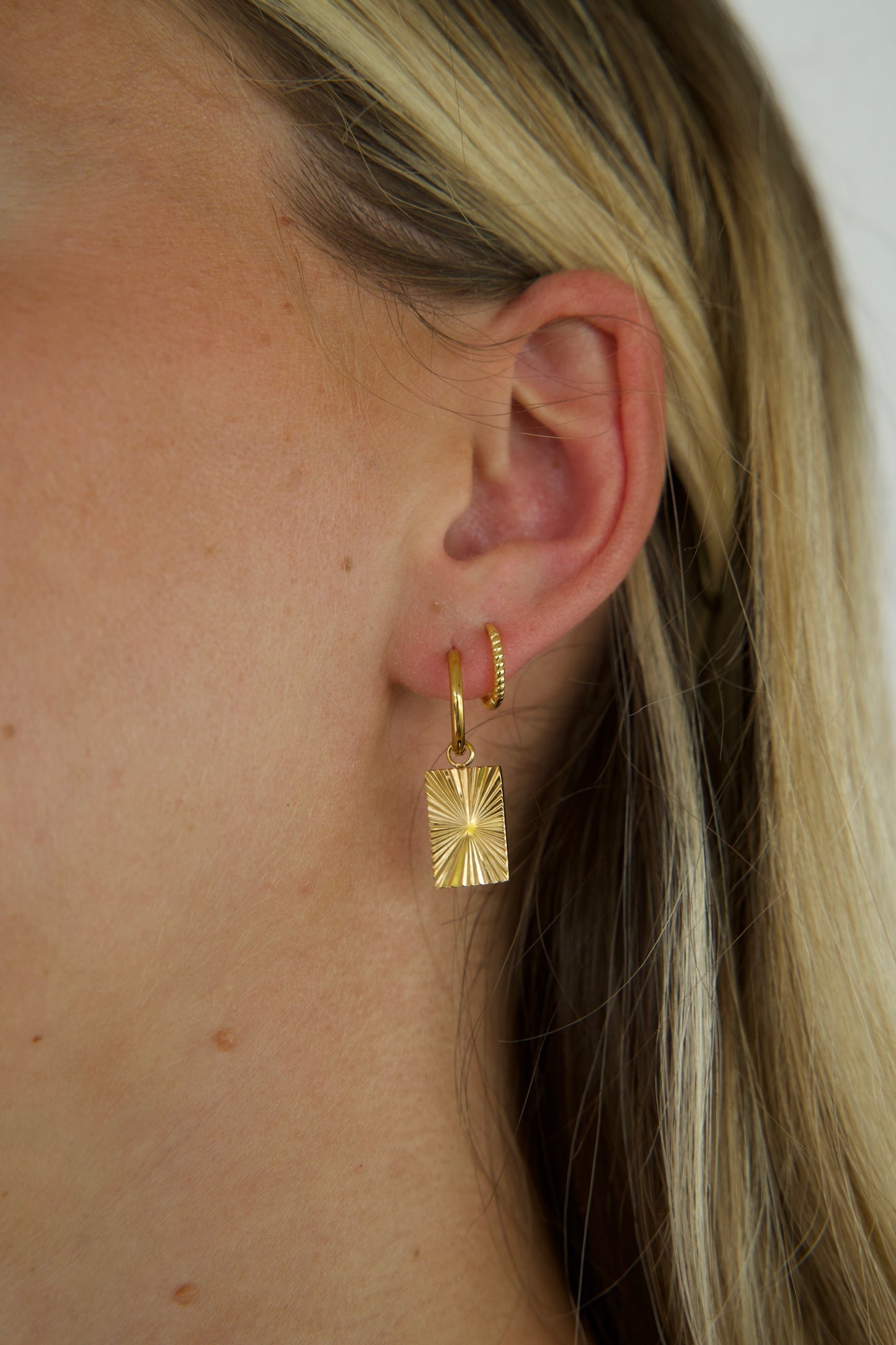 SUN TAG EARRINGS