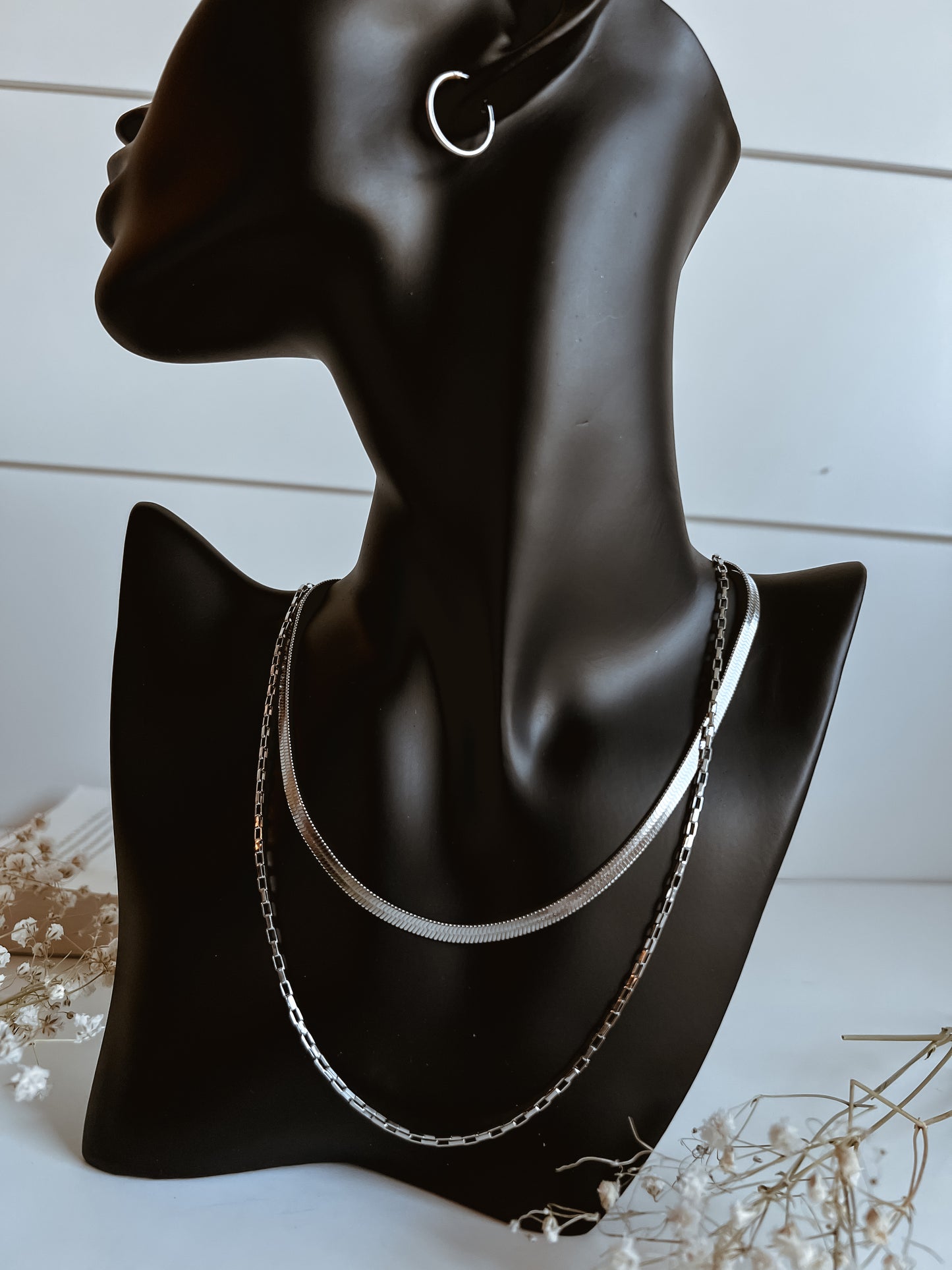 SILVER BOXCHAIN NECKLACE