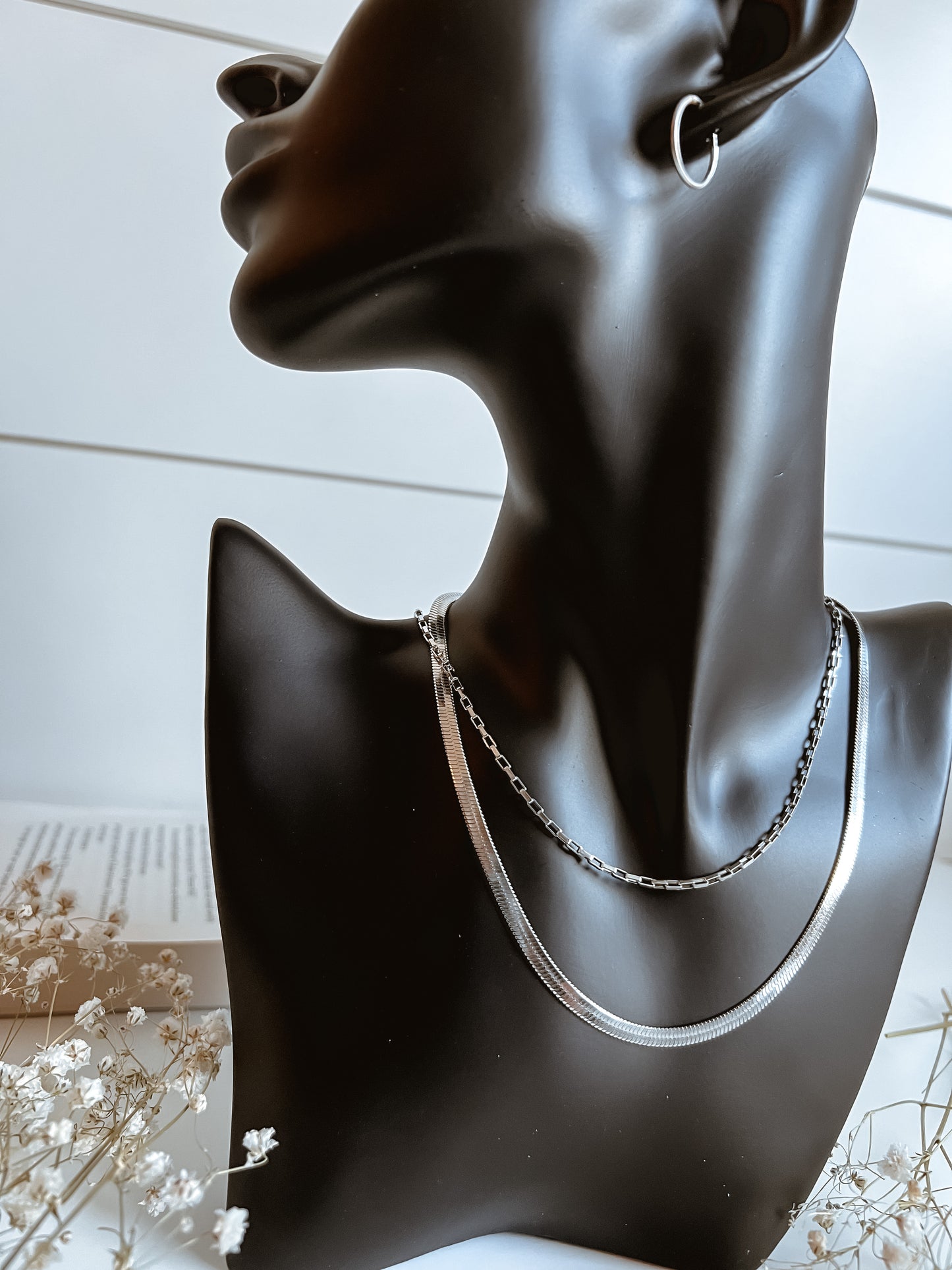 SILVER BOXCHAIN NECKLACE